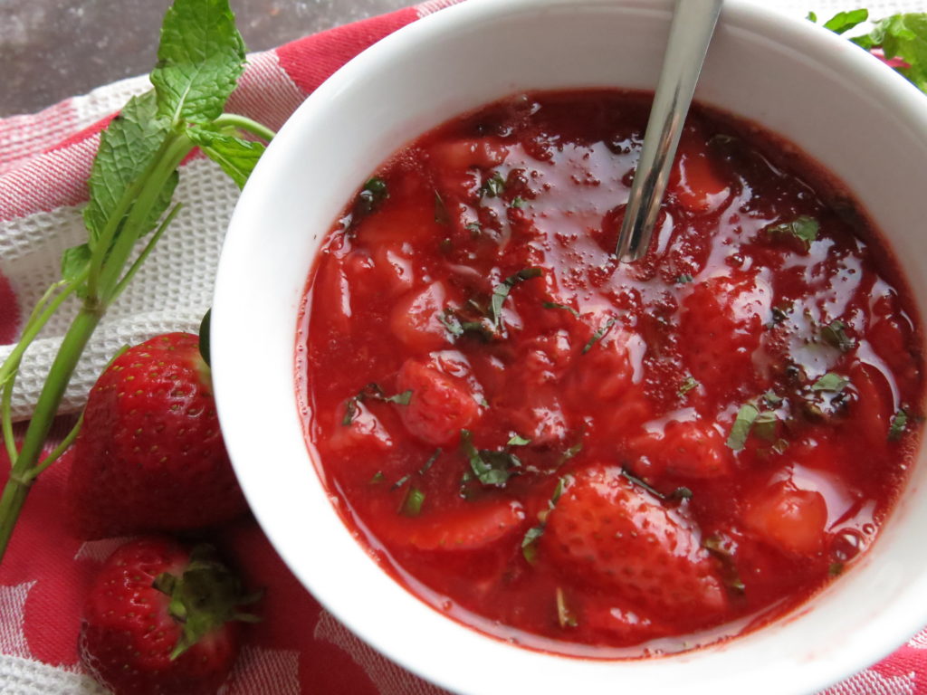 Strawberry Mint Compote Close Up