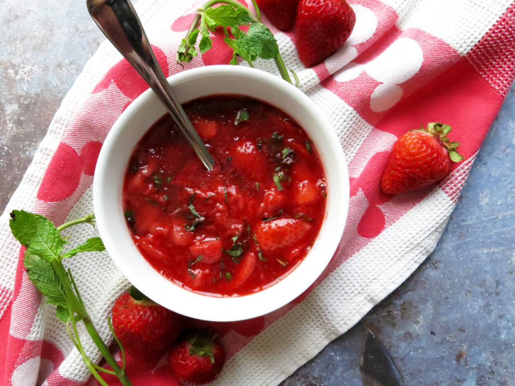 strawberry mint compote