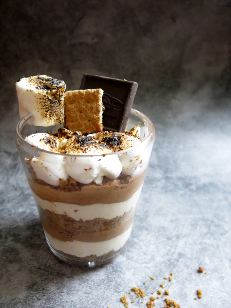 layers in s'mores mousse parfait