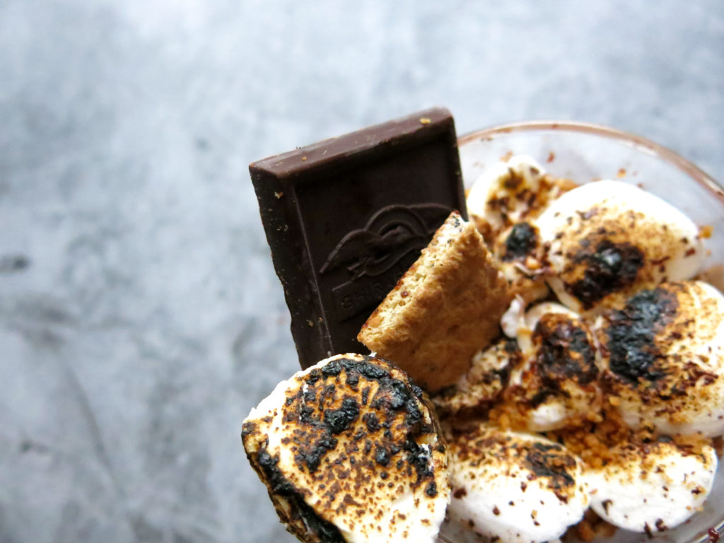 top of s'mores mousse parfait
