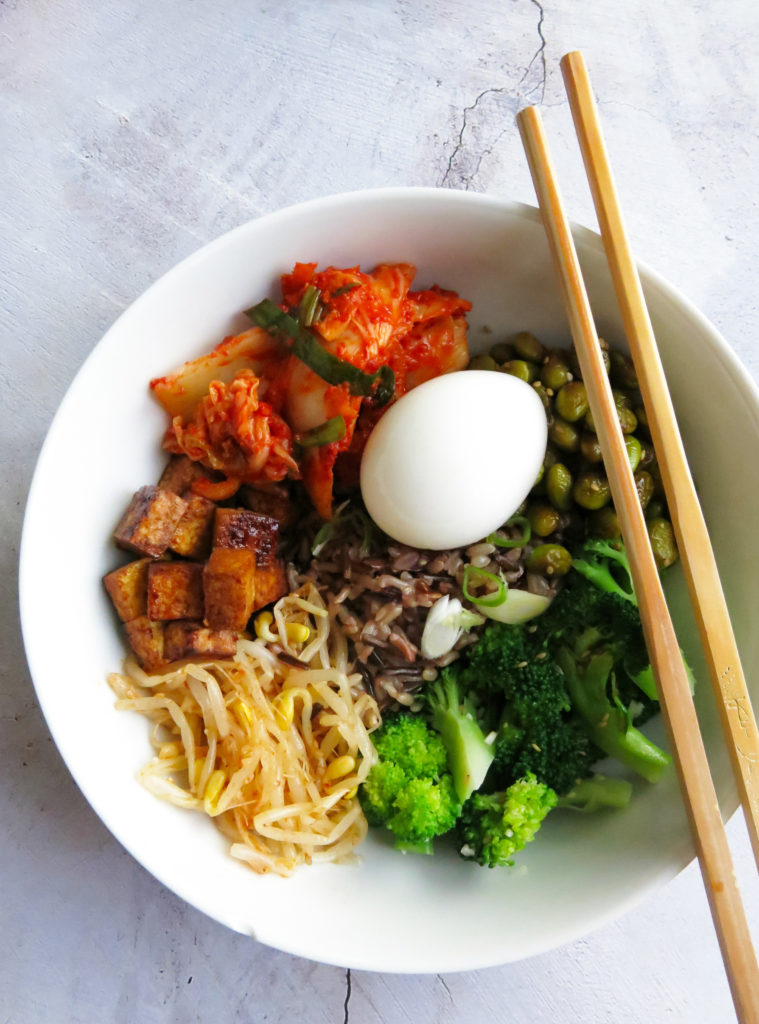 Korean Veggie Bowl overhead shot