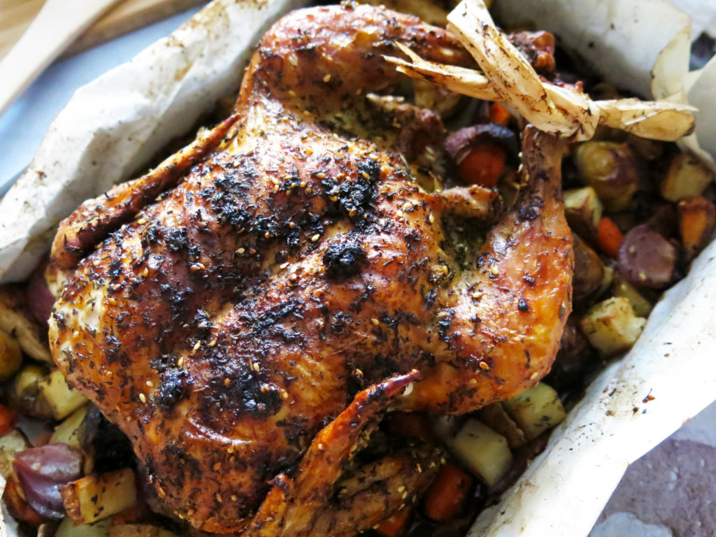 Za'atar and Lemon Roasted Chicken side shot