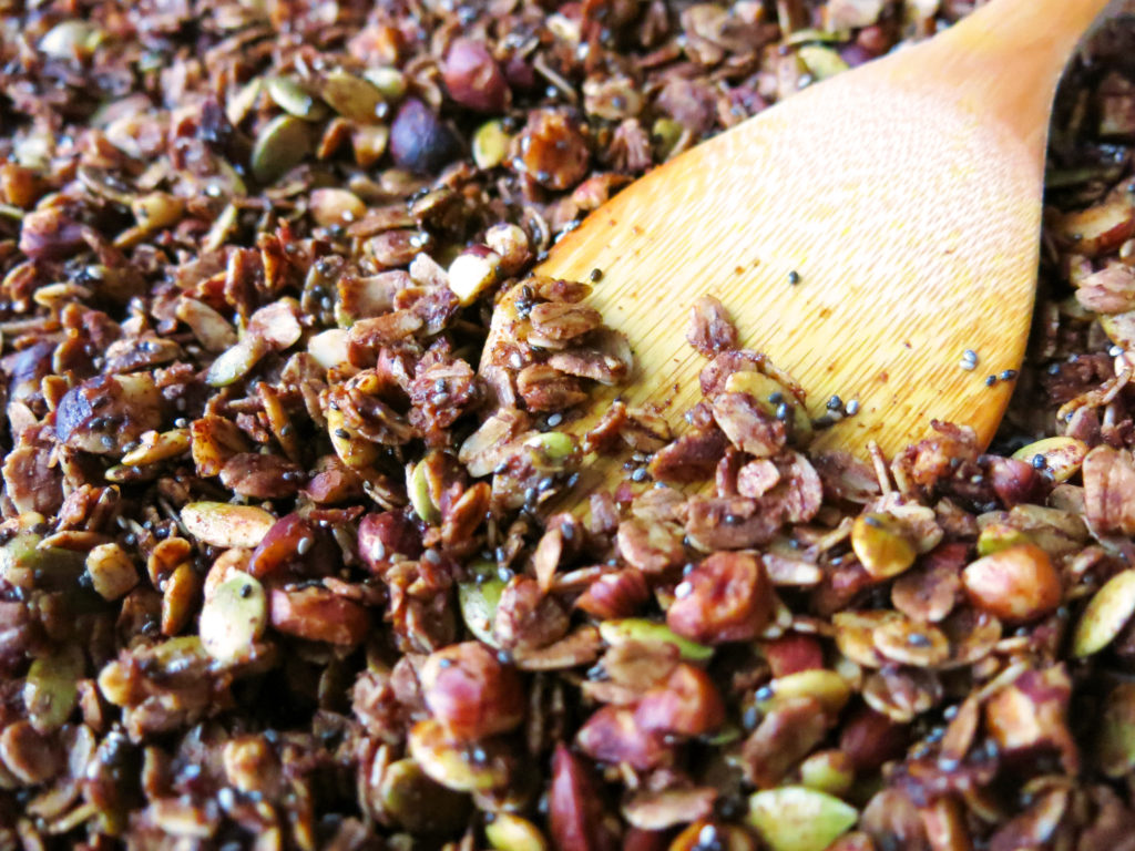 close up of granola