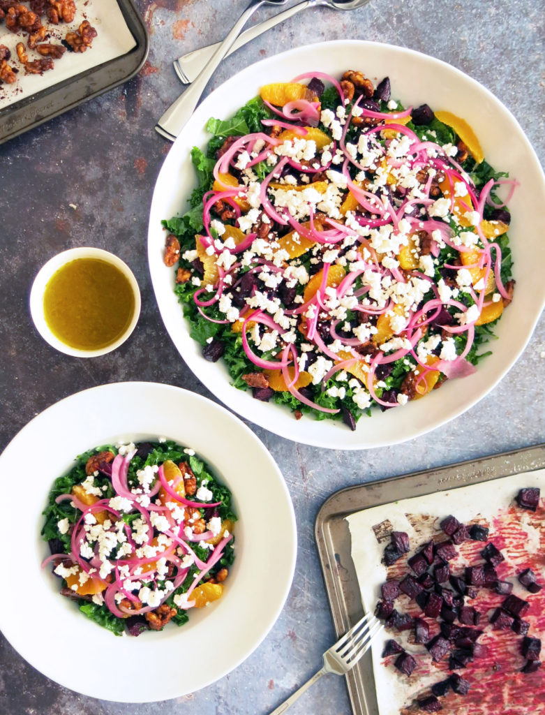 citrus beet & kale salad