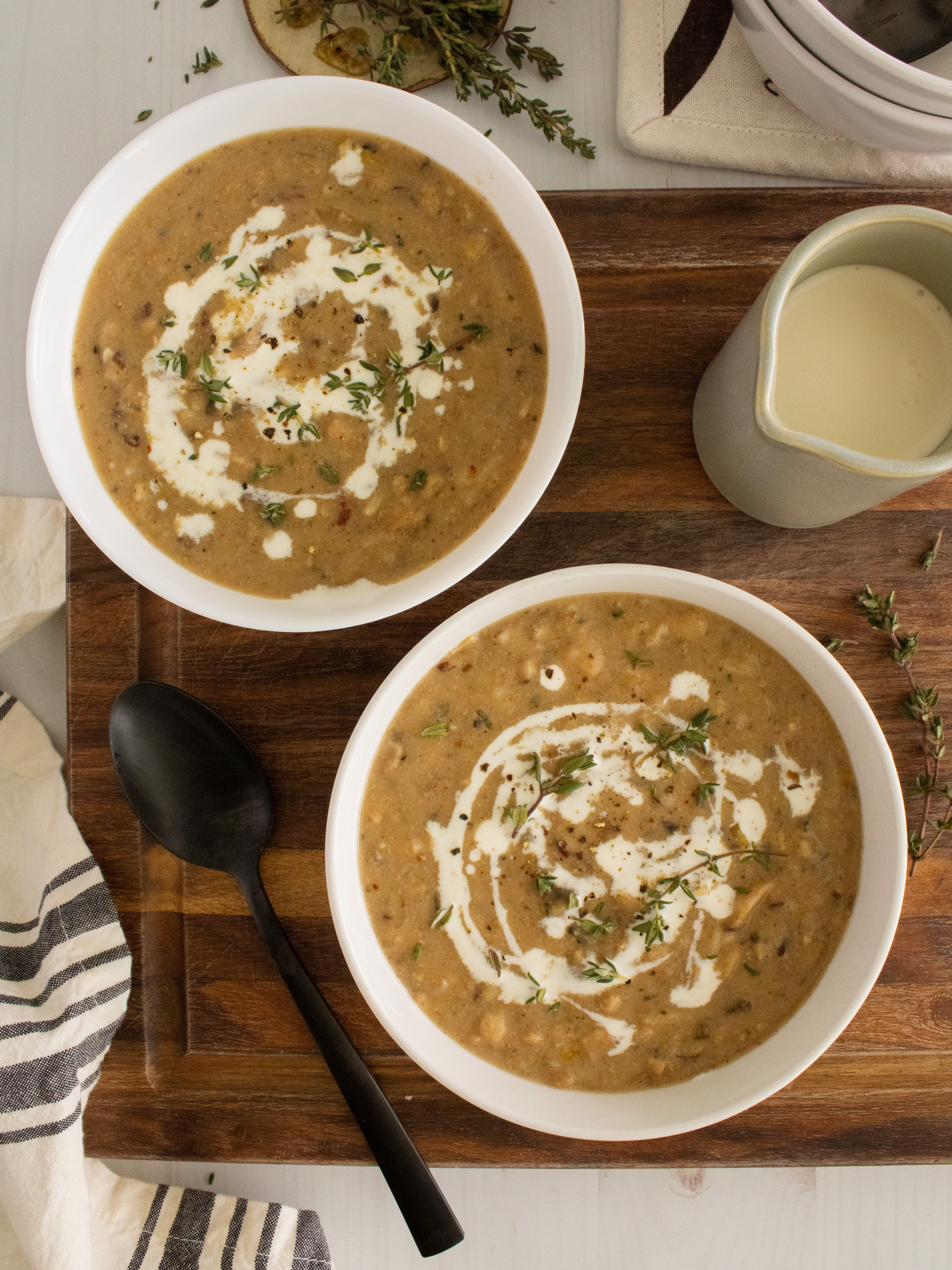 Creamy Mushroom Wild Rice Soup