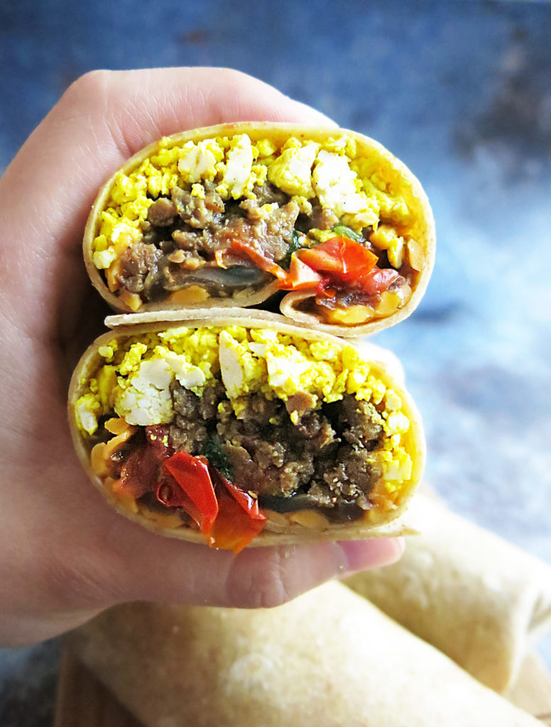 Cross section of Burritos halves