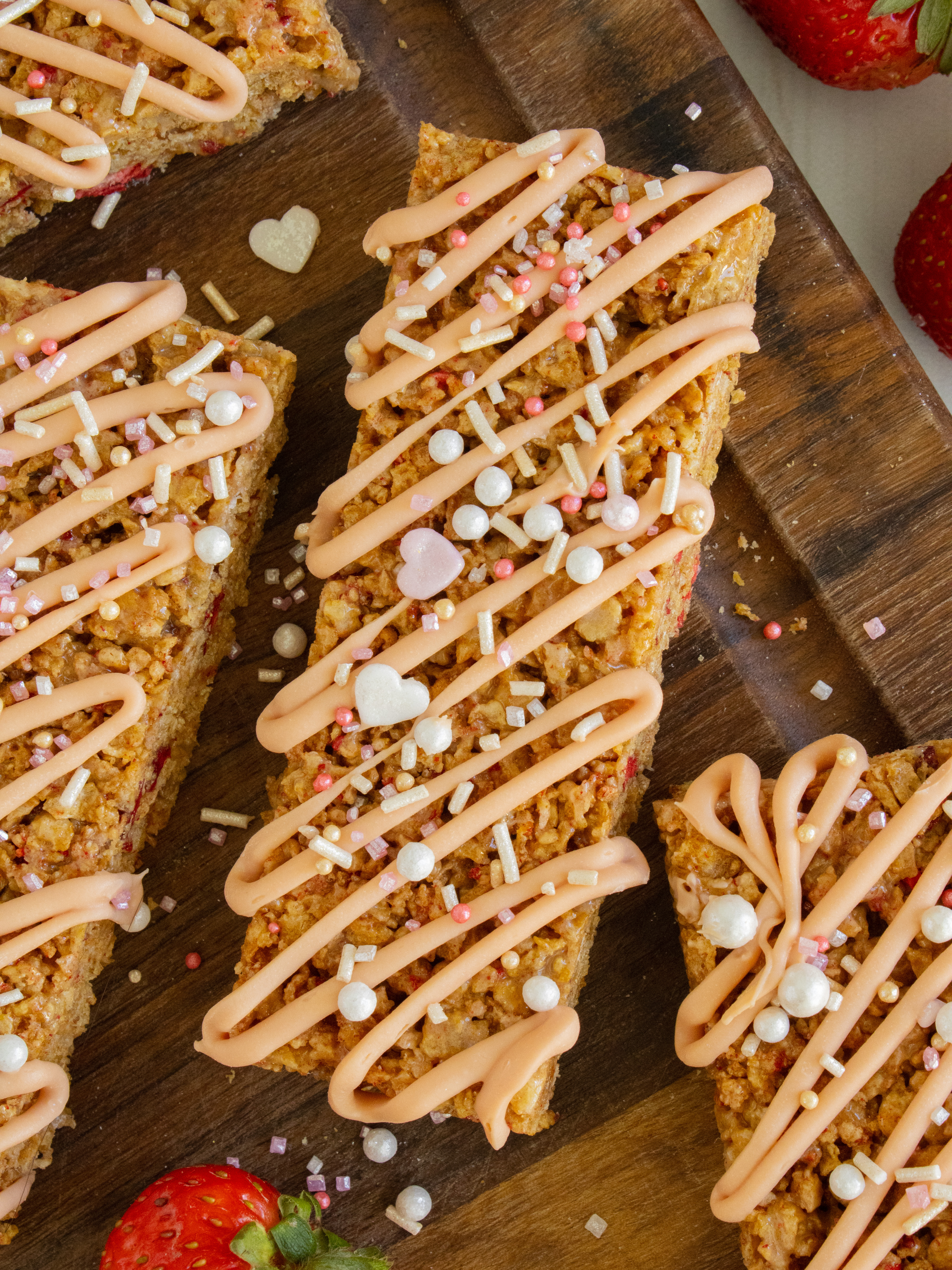 close up Strawberry Cereal Bar