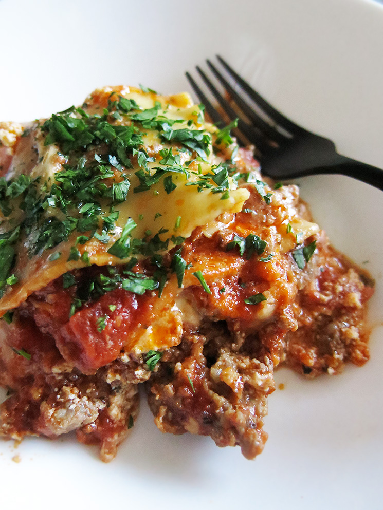 Serving of Lasagna
