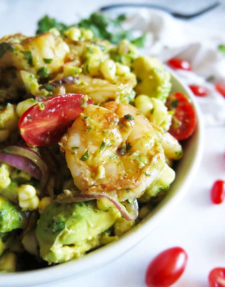 Shrimp Avocado Corn Salad