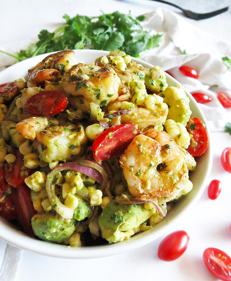 Shrimp Avocado Corn Salad