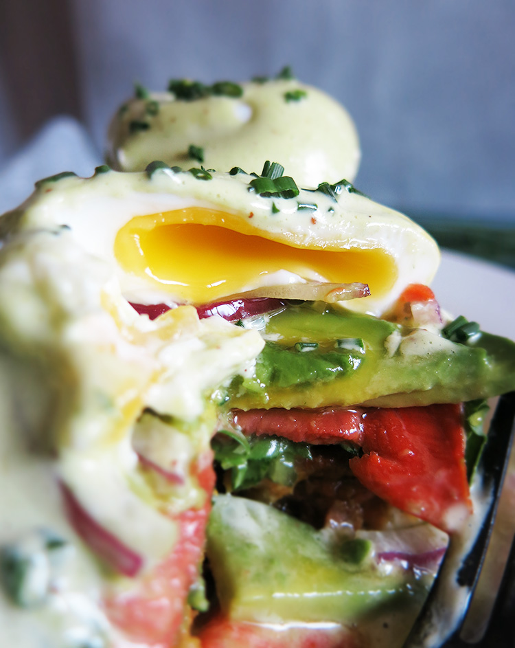 Sweet Potato Fritter Smoked Salmon Benedict