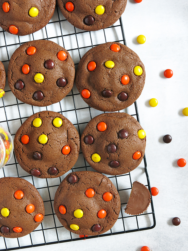 Reese's Stuffed Chocolate Cookies