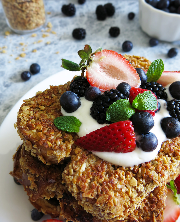 Granola Crunch French Toast toppings
