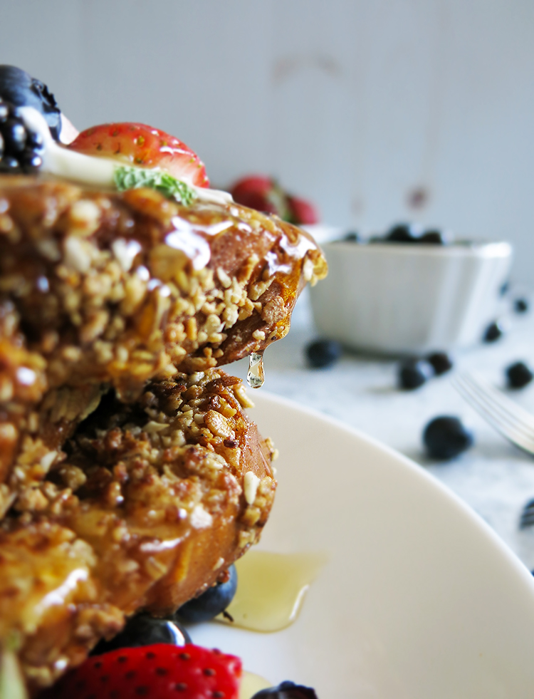 Granola Crunch French Toast honey drip