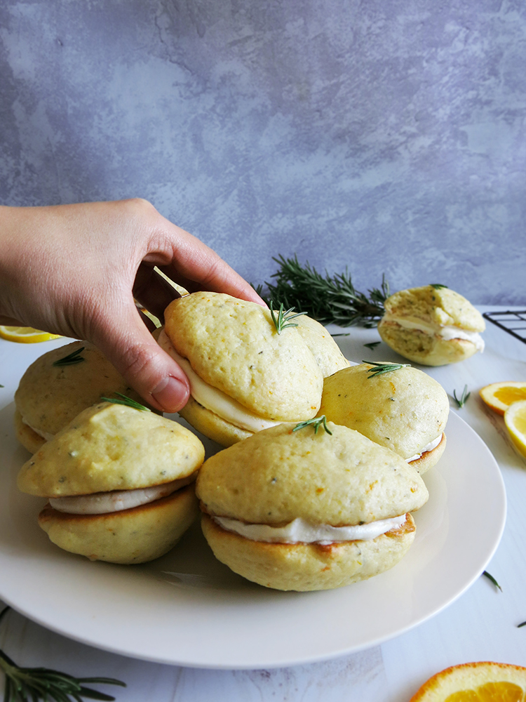 Citrus & Rosemary Olive Oil Whoopie Pies