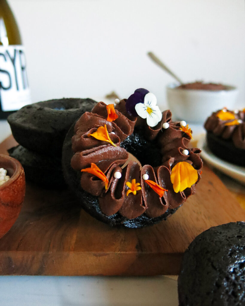 Red Wine Chocolate Donuts stack