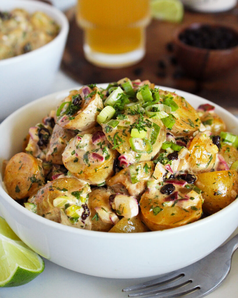 Close up of Spiced Roasted Potato Salad
