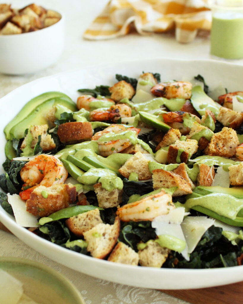 Green Goddess Kale Caesar Salad