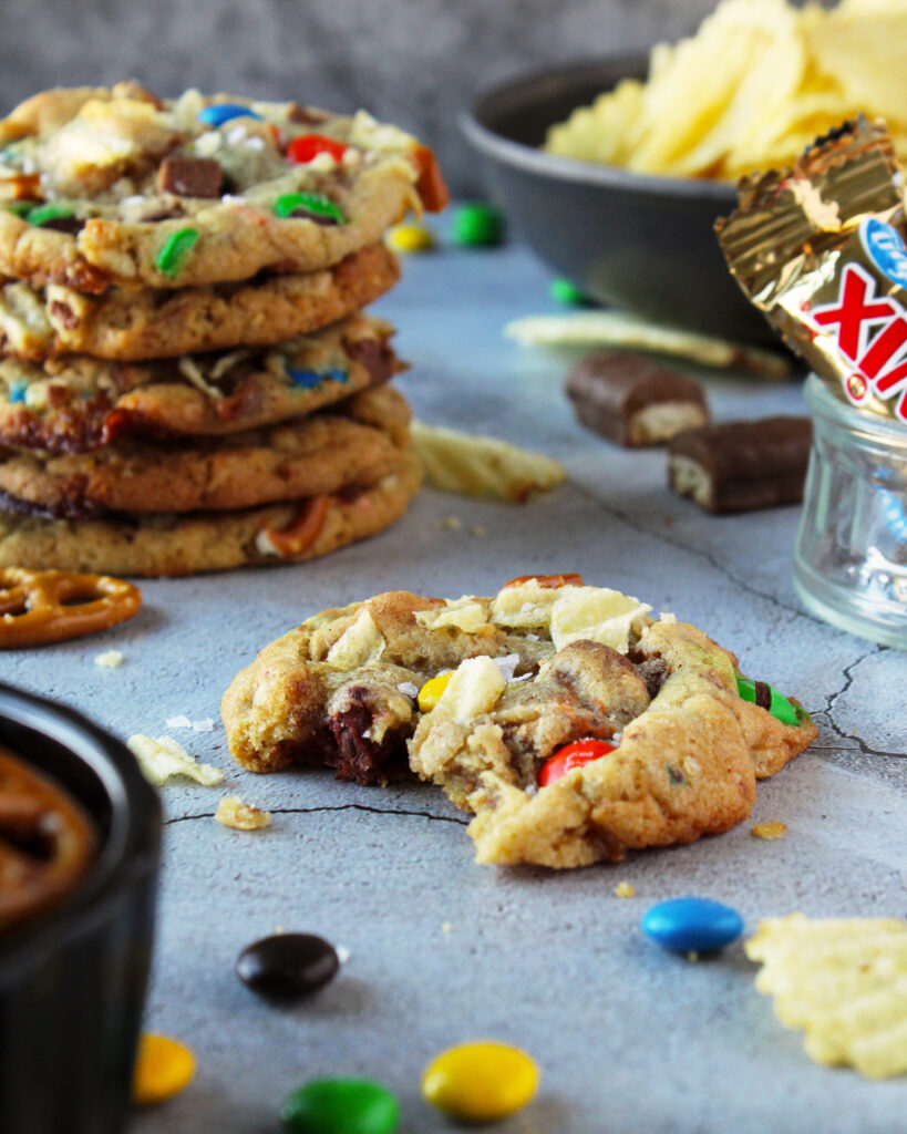 Halloween Party Cookie with a stack of cookies in the back