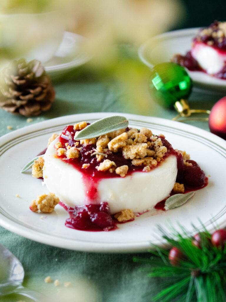 White Chocolate Cranberry Panna Cotta
