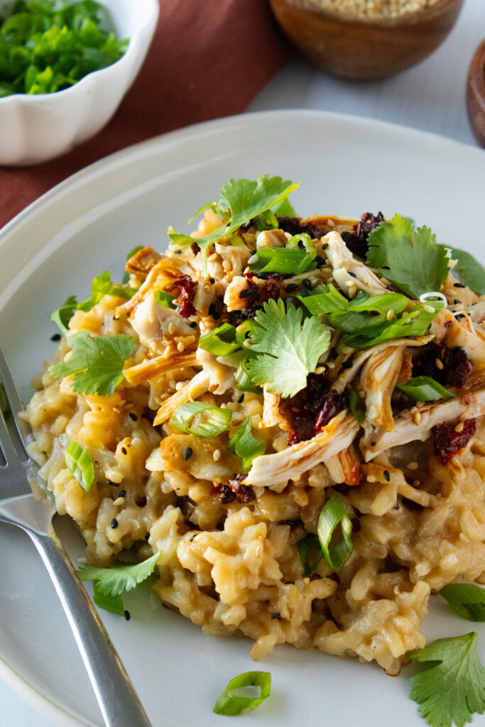 High angle close up shot of Pho Risotto 