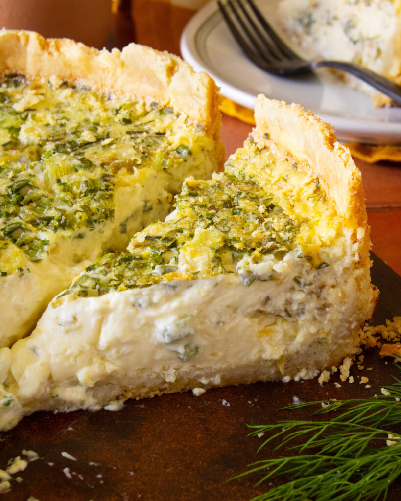 Slice of Spring Onion Quiche