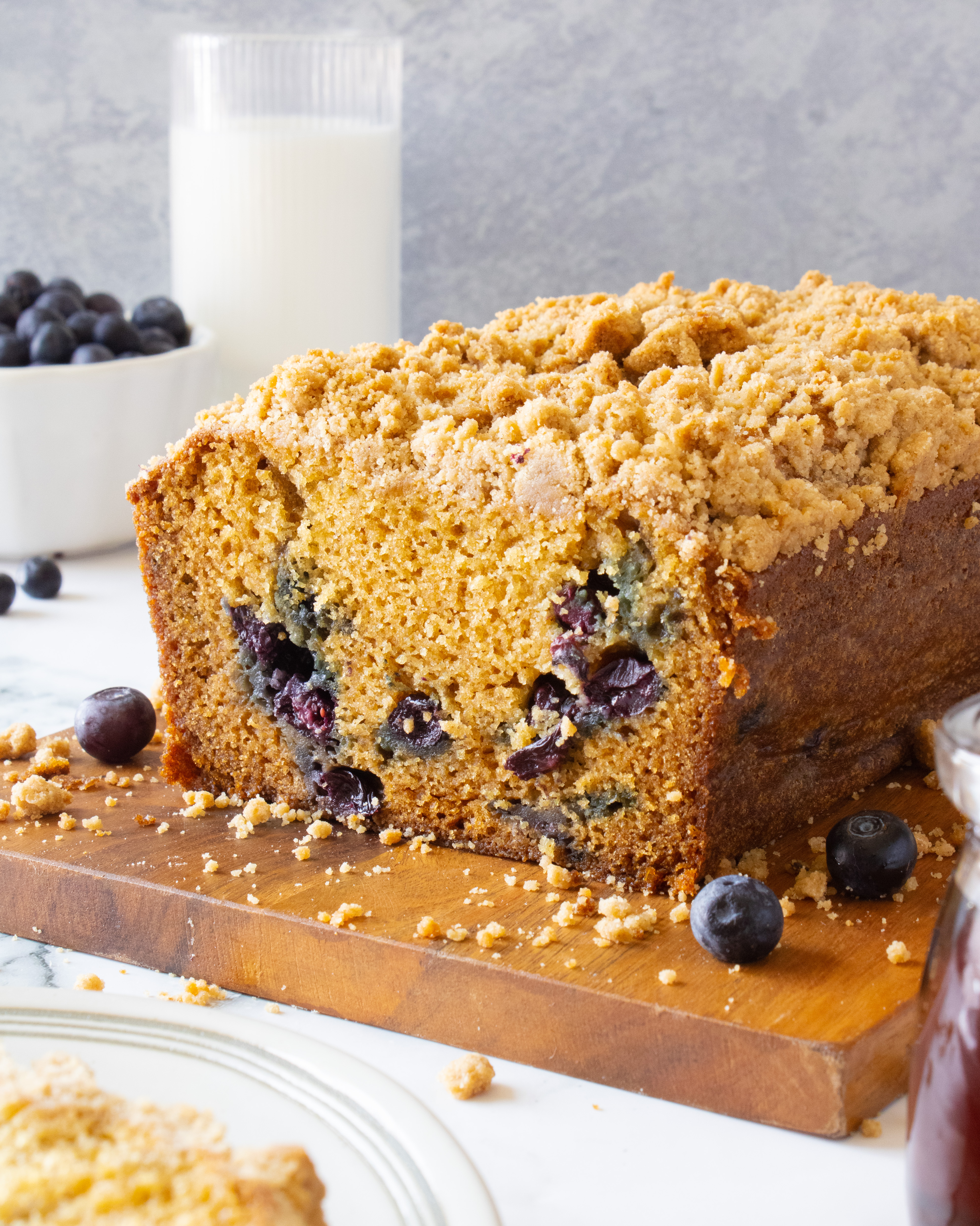 cross section of Blueberry Pancake Bread