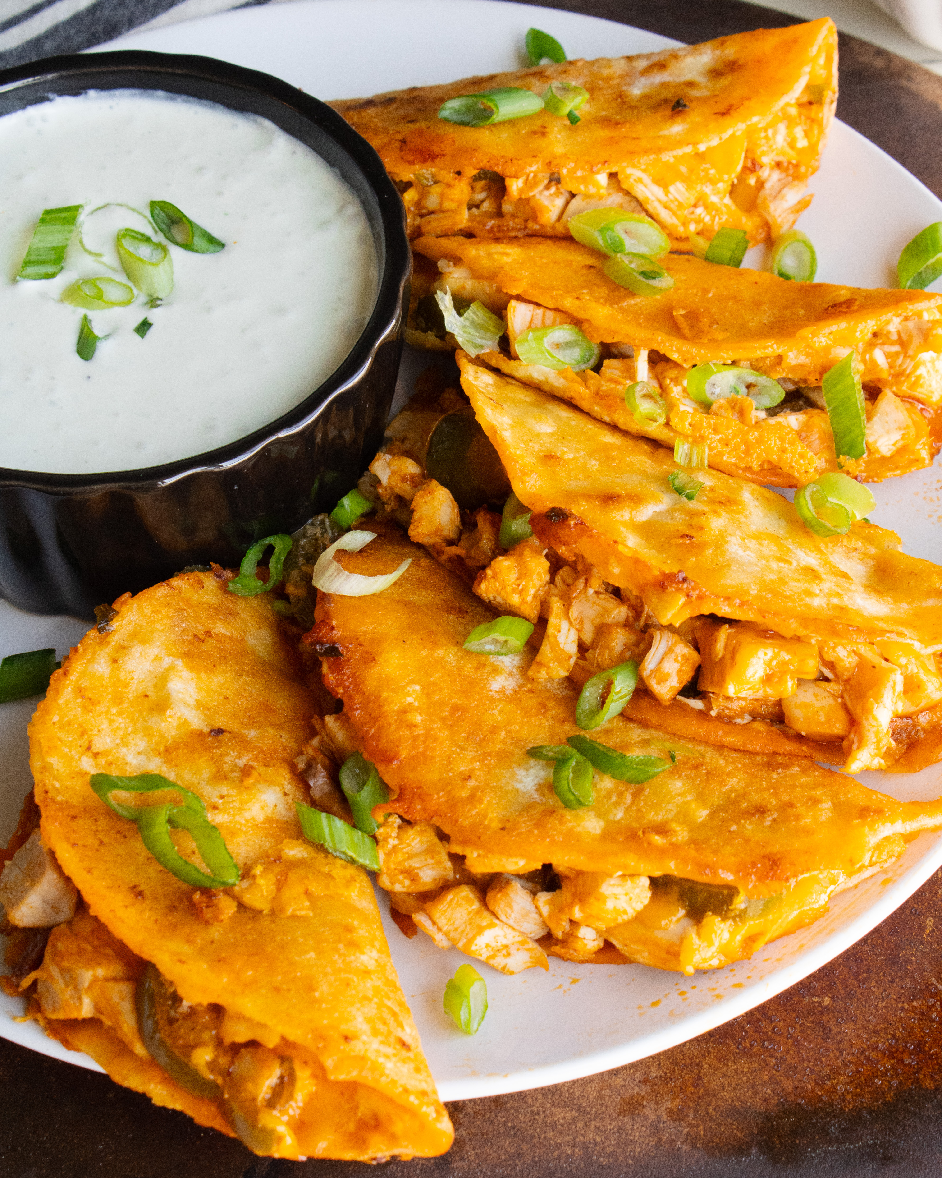 Plate of Spicy Buffalo Chicken Tacos