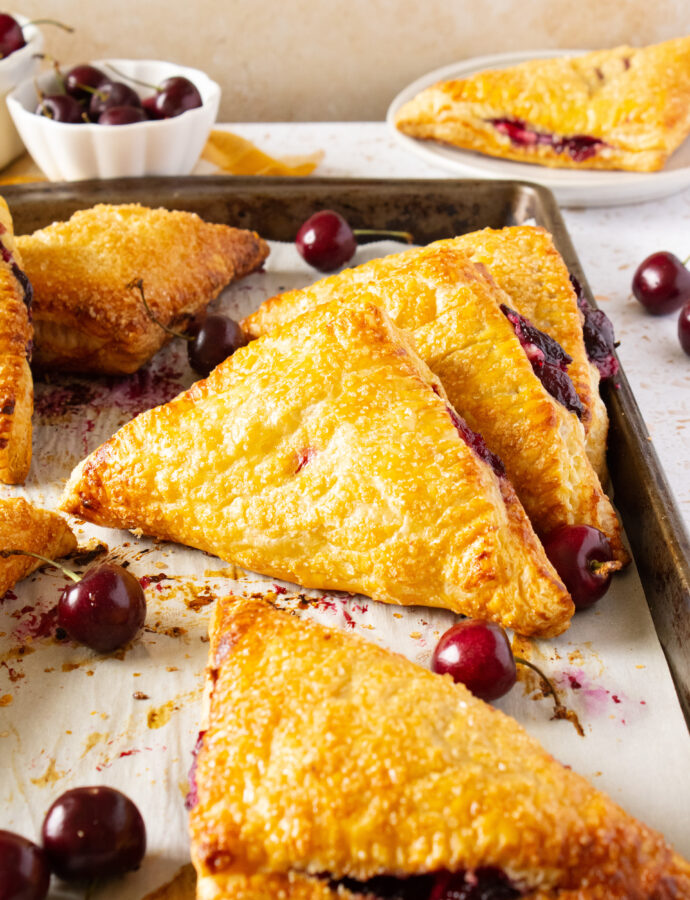 Cherries and Cream Turnovers