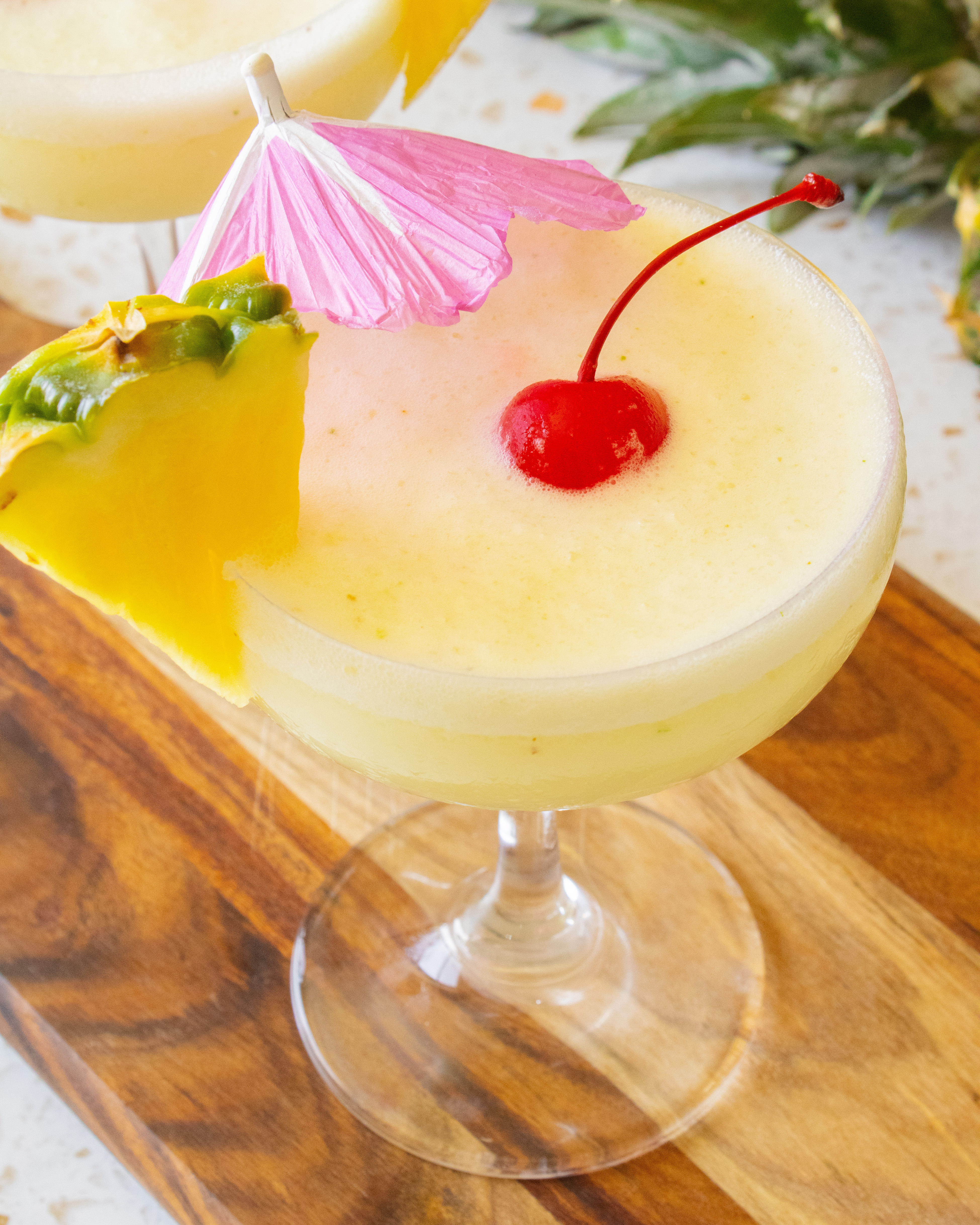 high angle of Brazilian Piña Colada Lemonade