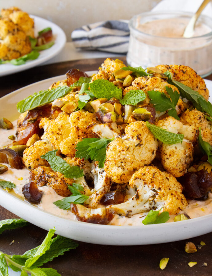 Roasted Cauliflower with Harissa Sauce