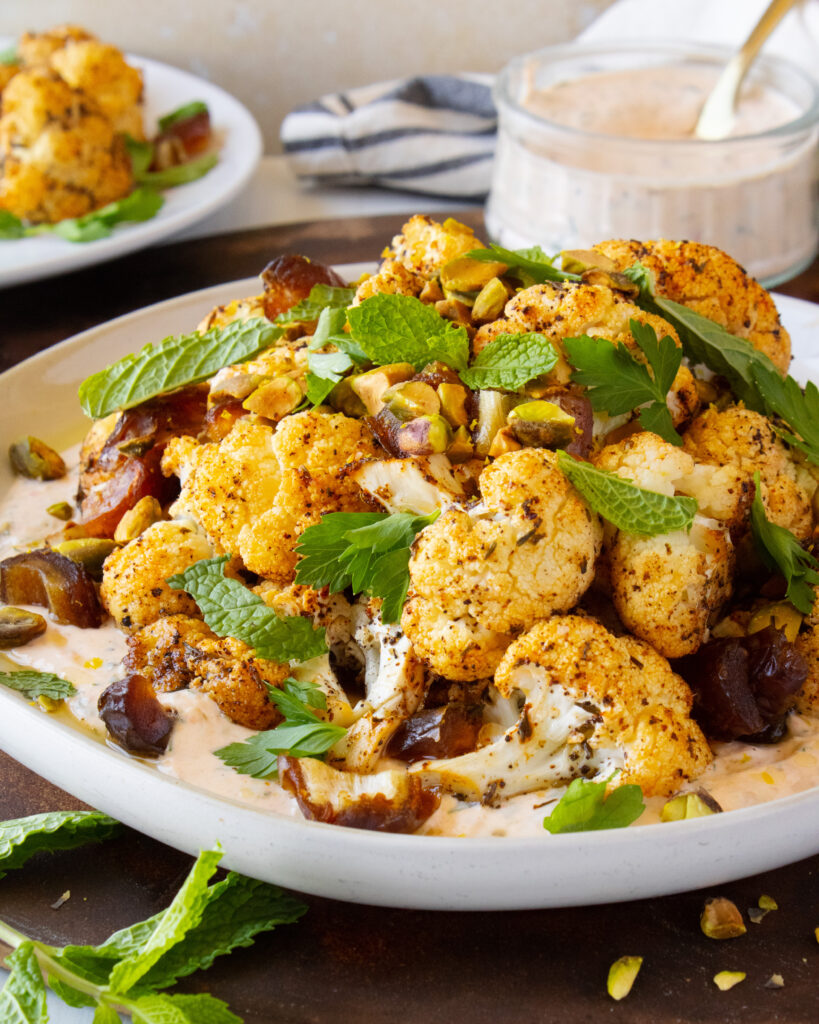 Roasted Cauliflower with Harissa Sauce