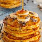 Chocolate Almond Banana Pancakes