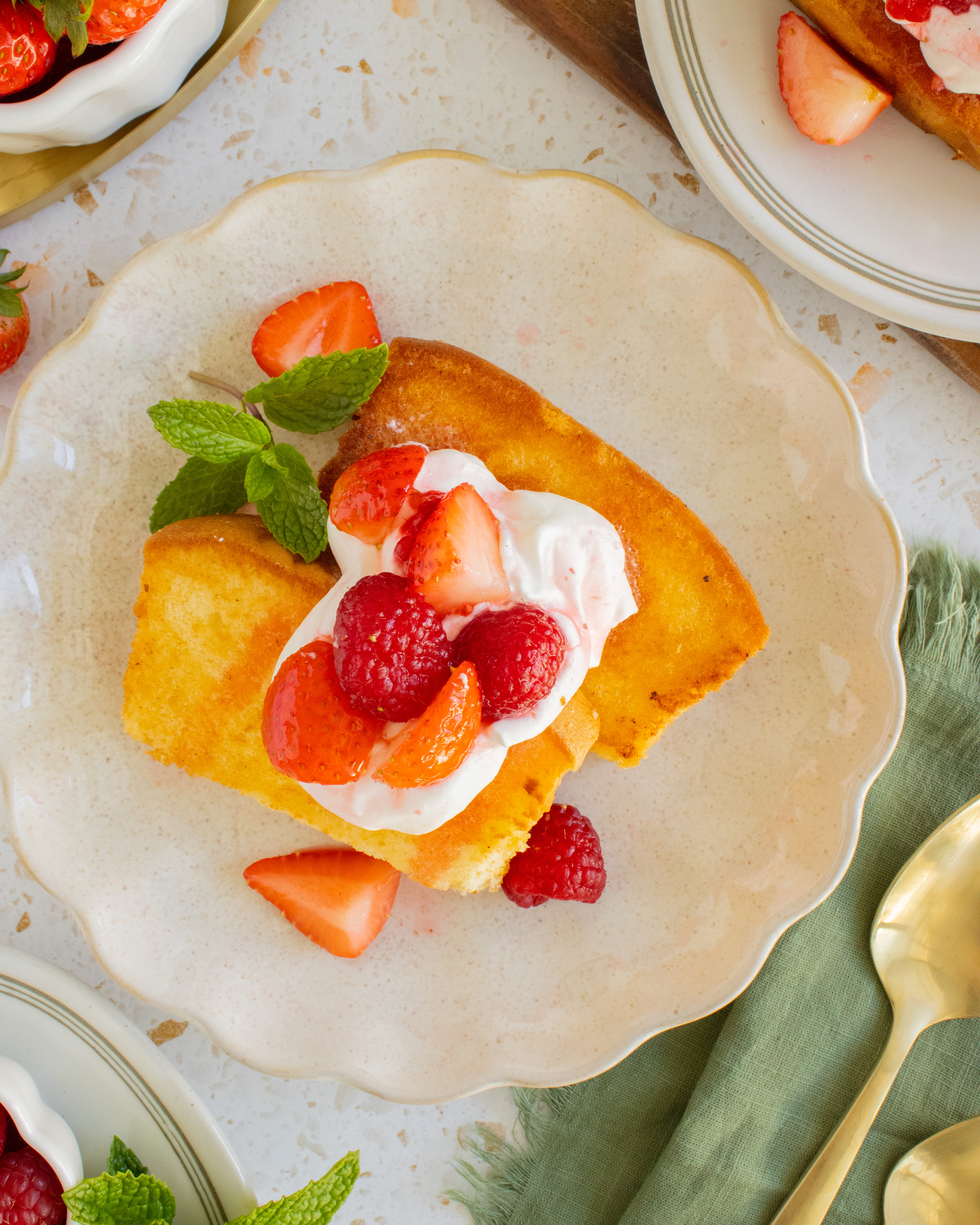 overhead photo of Easy Strawberry Shortcake
