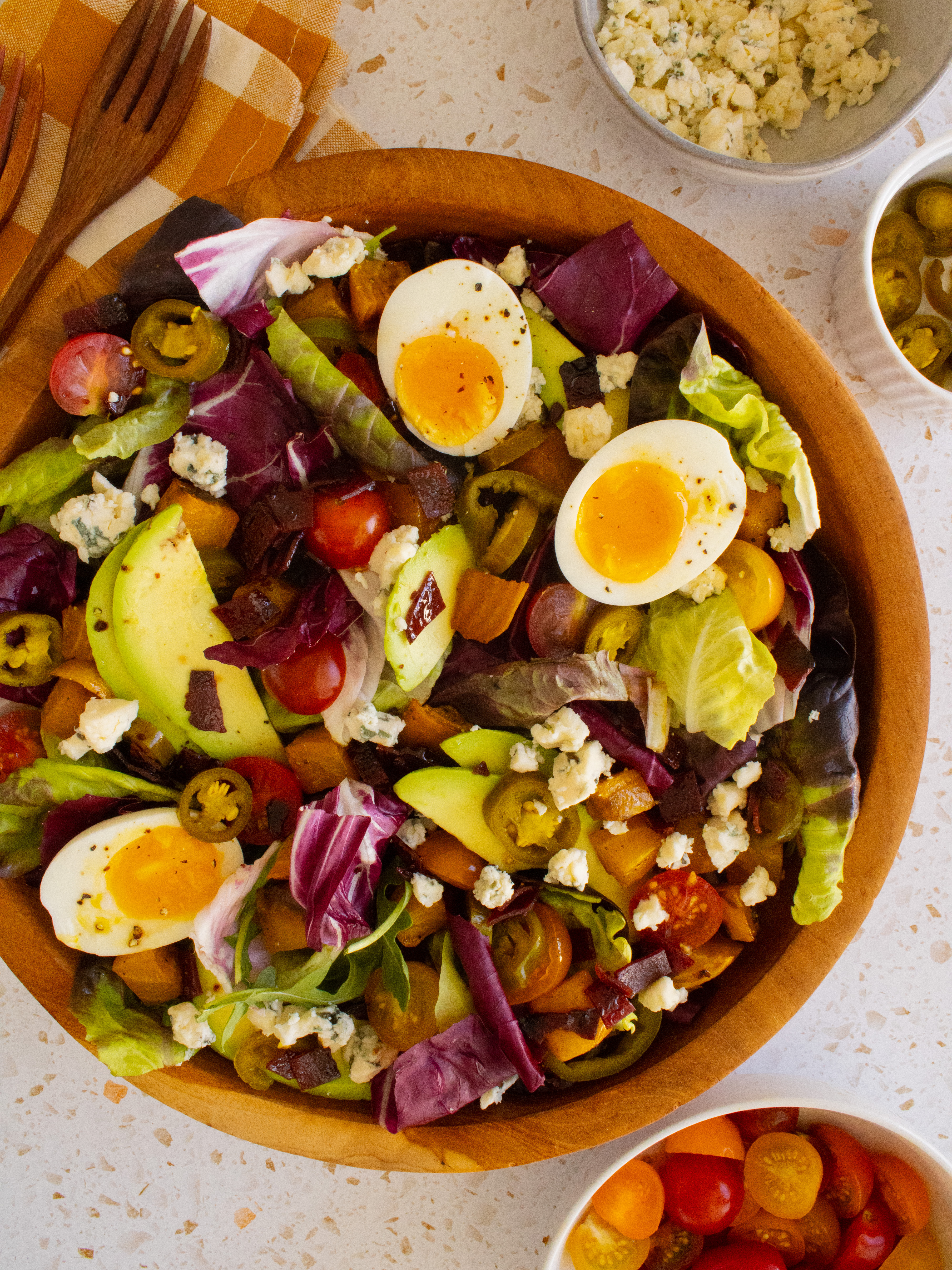 overheat shot of Copycat Goop Cobb Salad