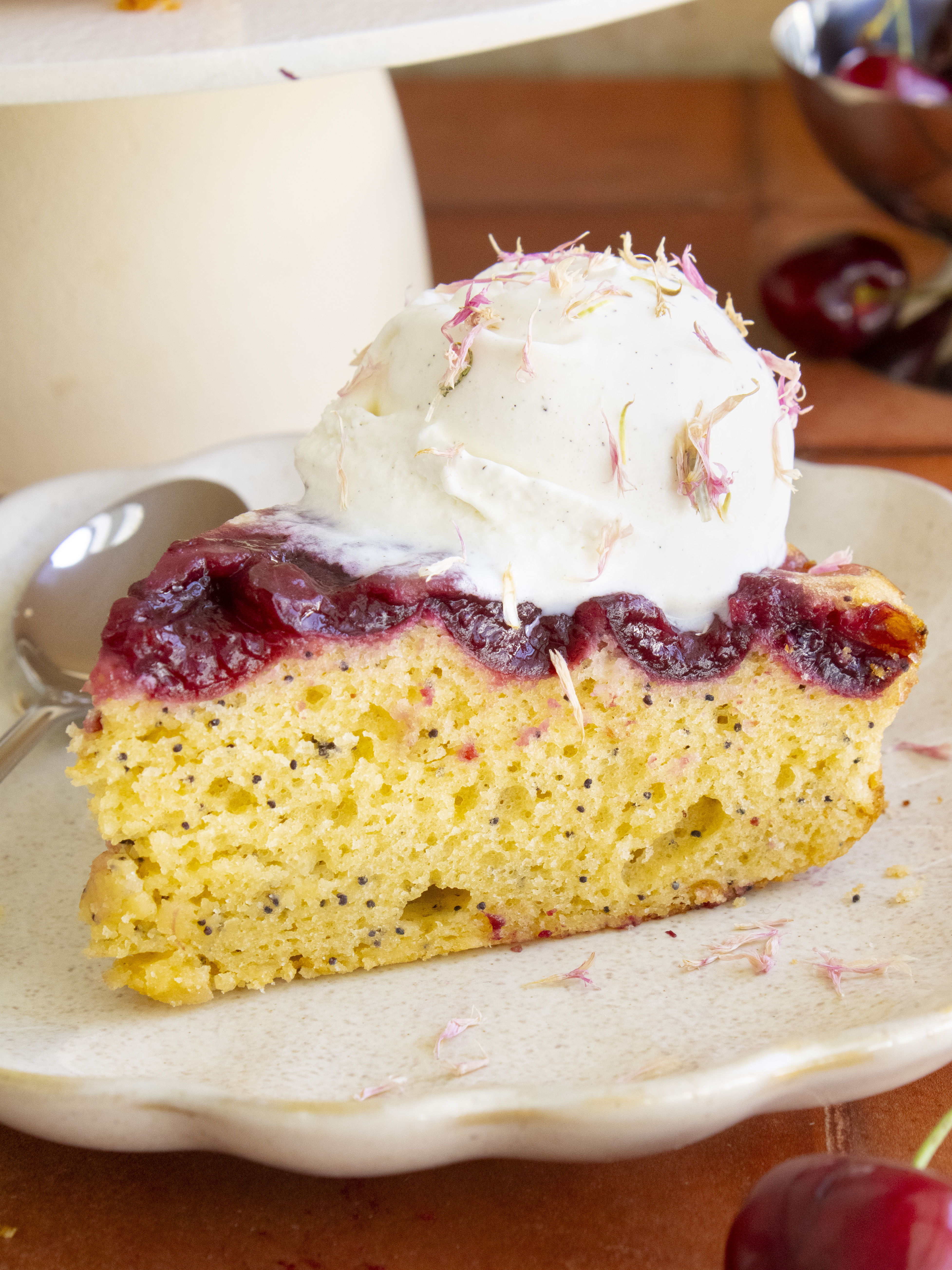 Cherry Olive Oil Cake