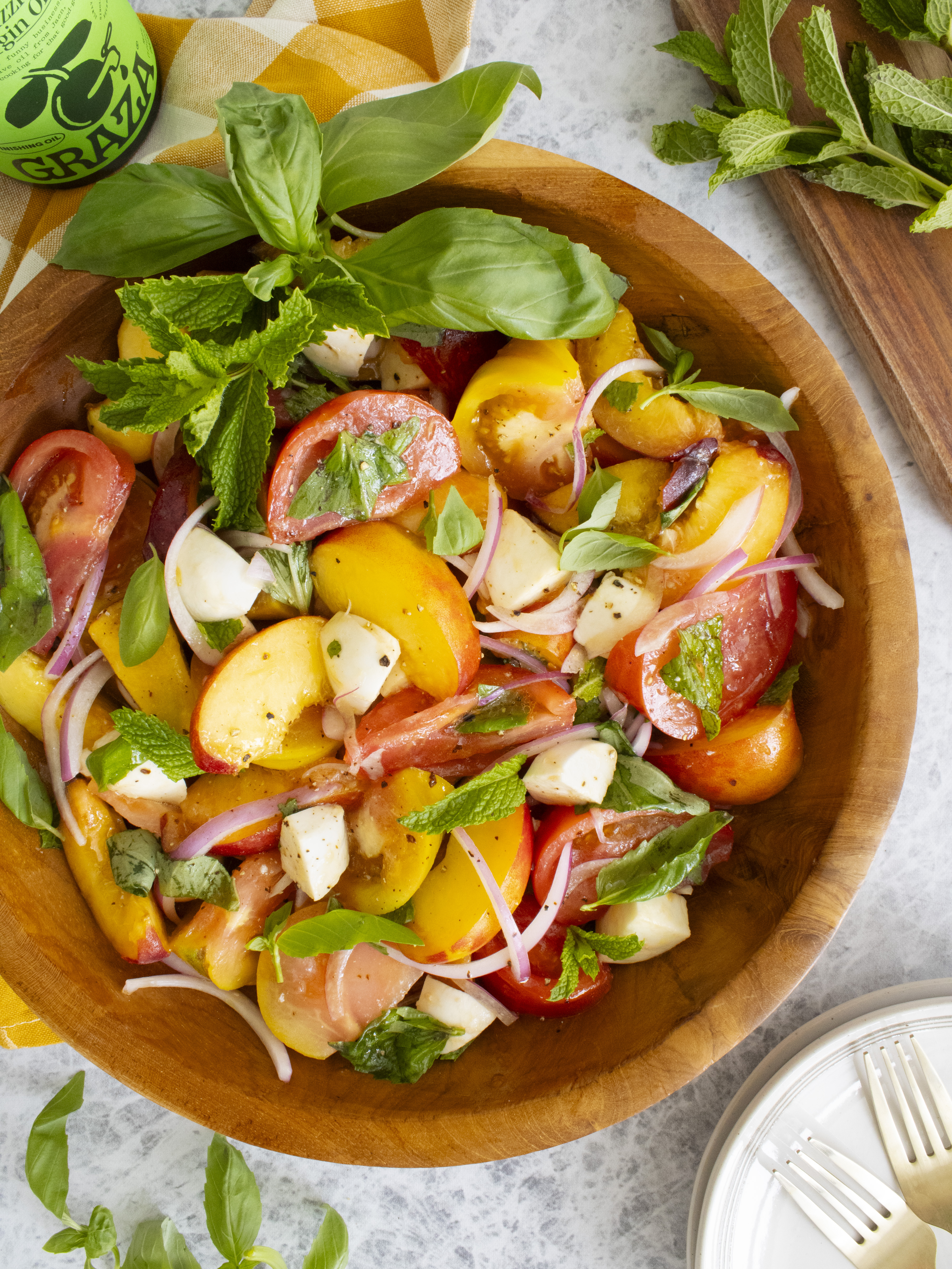 Peach Tomato Salad