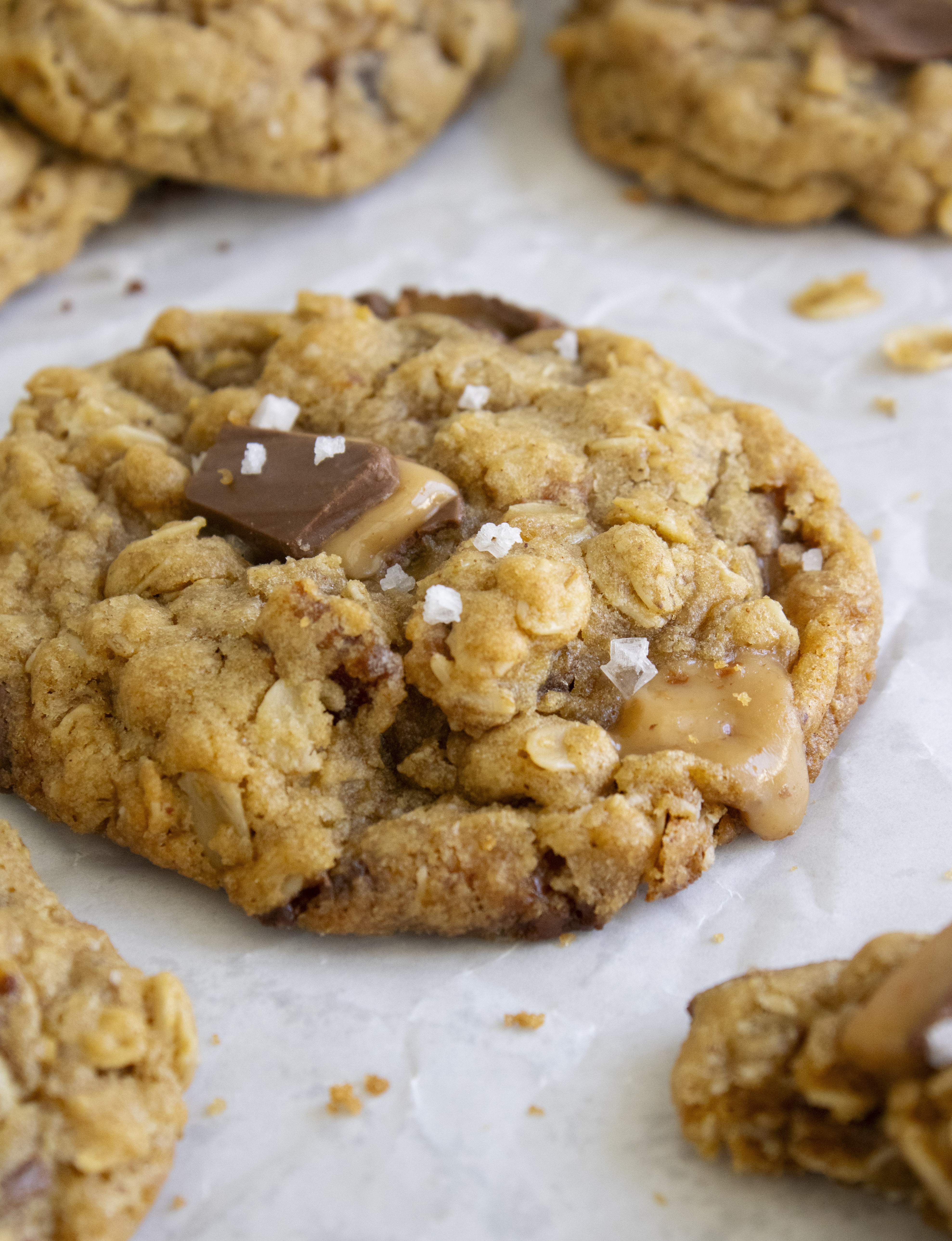 Salted Date and Toffee Oatmeal Cookies