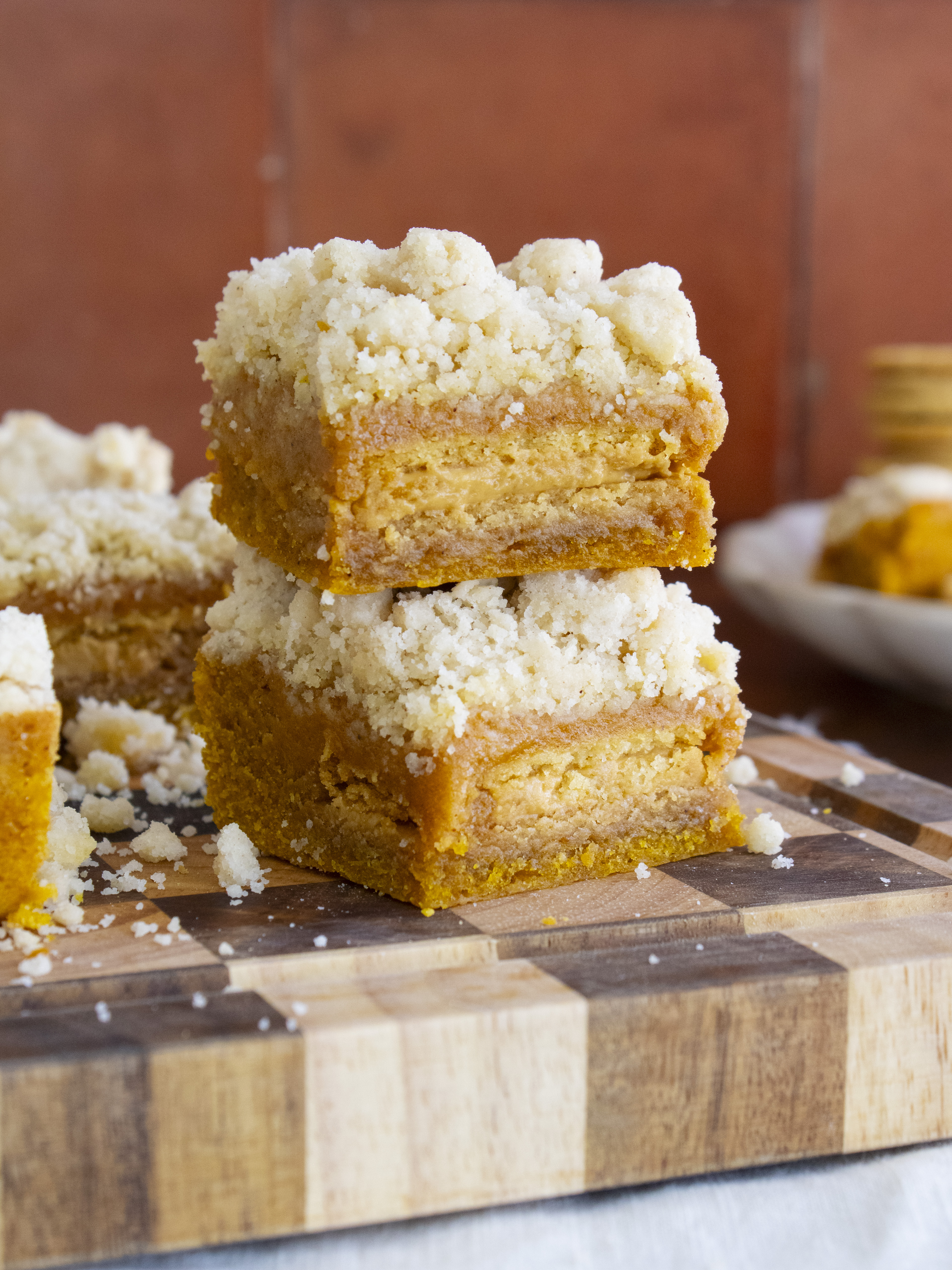 stack of 2 Pumpkin Crumb Bars
