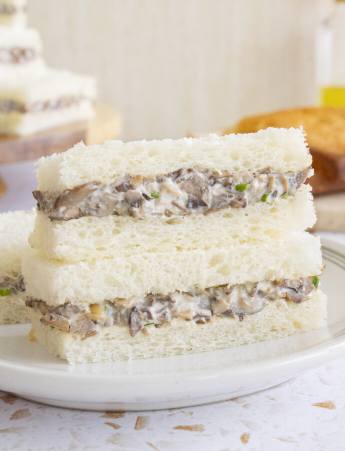 Truffle Mushroom Tea Sandwiches