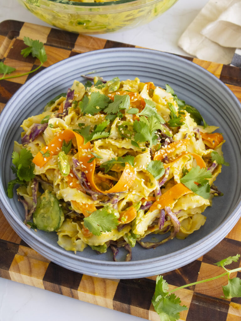 plated bowl of Coconut Curry Noodle Salad