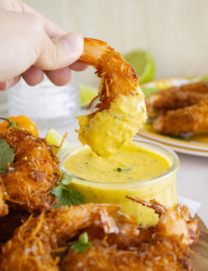 Coconut Shrimp with Mango Habanero Aioli