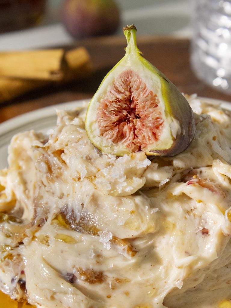 close up of toppings on Salted Maple Fig Butter